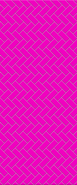 Pink Diagonal Herringbone Tile Acrylic Shower Panel 2440mm x 1220mm ( 3mm Thick) - CladdTech