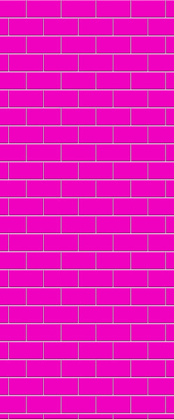 Pink Subway Tile Acrylic Shower Panel 2440mm x 1220mm ( 3mm Thick) - CladdTech