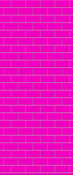Pink Subway Tile Acrylic Shower Panel 2440mm x 1220mm ( 3mm Thick) - CladdTech