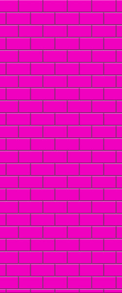 Pink Subway Tile Acrylic Shower Panel 2440mm x 1220mm ( 3mm Thick) - CladdTech