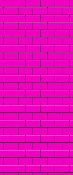Pink Subway Tile Acrylic Shower Panel 2440mm x 1220mm ( 3mm Thick) - CladdTech