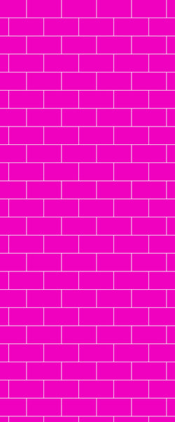 Pink Subway Tile Acrylic Shower Panel 2440mm x 1220mm ( 3mm Thick) - CladdTech