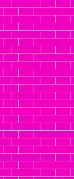 Pink Subway Tile Acrylic Shower Panel 2440mm x 1220mm ( 3mm Thick) - CladdTech