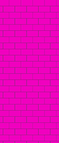 Pink Subway Tile Acrylic Shower Panel 2440mm x 1220mm ( 3mm Thick) - CladdTech