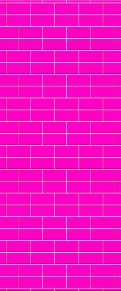Pink Brickbond Tile Acrylic Shower Wall Panel 2440mm x 1220mm ( 3mm Thick) - CladdTech