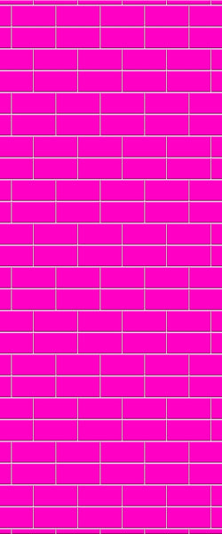 Pink Brickbond Tile Acrylic Shower Wall Panel 2440mm x 1220mm ( 3mm Thick) - CladdTech