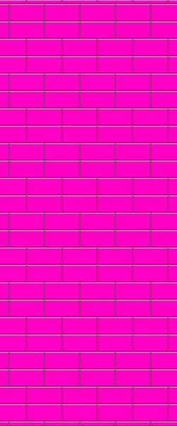 Pink Brickbond Tile Acrylic Shower Wall Panel 2440mm x 1220mm ( 3mm Thick) - CladdTech