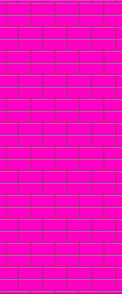 Pink Brickbond Tile Acrylic Shower Wall Panel 2440mm x 1220mm ( 3mm Thick) - CladdTech