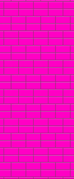 Pink Brickbond Tile Acrylic Shower Wall Panel 2440mm x 1220mm ( 3mm Thick) - CladdTech