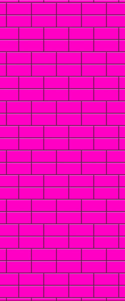 Pink Brickbond Tile Acrylic Shower Wall Panel 2440mm x 1220mm ( 3mm Thick) - CladdTech