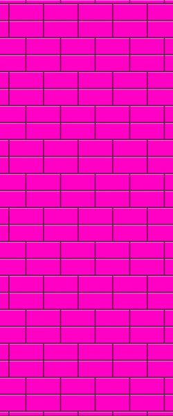 Pink Brickbond Tile Acrylic Shower Wall Panel 2440mm x 1220mm ( 3mm Thick) - CladdTech