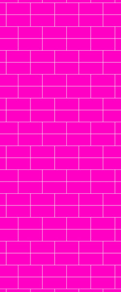 Pink Brickbond Tile Acrylic Shower Wall Panel 2440mm x 1220mm ( 3mm Thick) - CladdTech