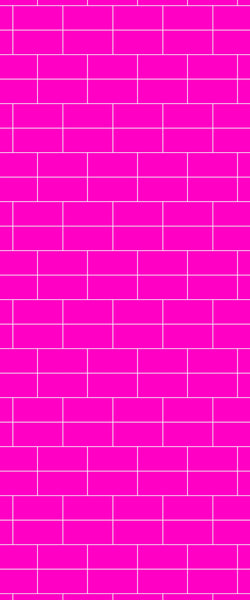 Pink Brickbond Tile Acrylic Shower Wall Panel 2440mm x 1220mm ( 3mm Thick) - CladdTech