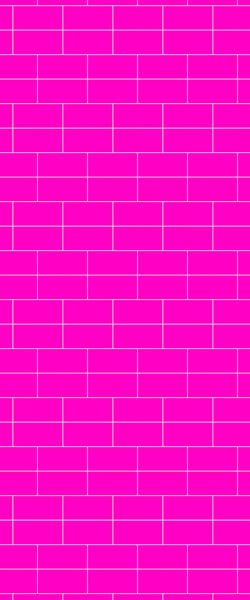 Pink Brickbond Tile Acrylic Shower Wall Panel 2440mm x 1220mm ( 3mm Thick) - CladdTech