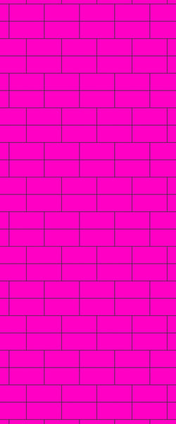 Pink Brickbond Tile Acrylic Shower Wall Panel 2440mm x 1220mm ( 3mm Thick) - CladdTech