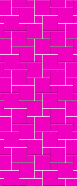 Pink Pin Wheel Tile Acrylic Shower Wall Panel 2440mm x 1220mm ( 3mm Thick) - CladdTech