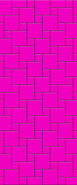 Pink Pin Wheel Tile Acrylic Shower Wall Panel 2440mm x 1220mm ( 3mm Thick) - CladdTech