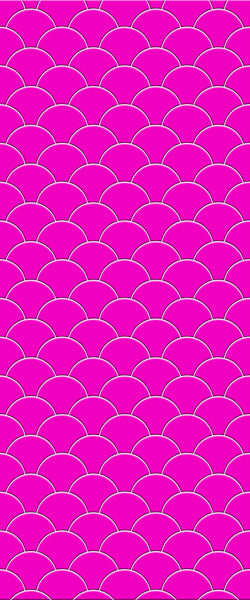 Pink Fishscales Tile Acrylic Shower Panel 2440mm x 1220mm (3mm Thick) - CladdTech
