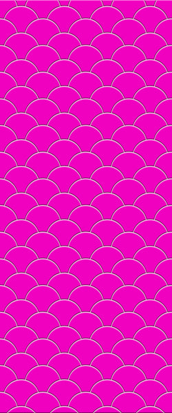 Pink Fishscales Tile Acrylic Shower Panel 2440mm x 1220mm (3mm Thick) - CladdTech