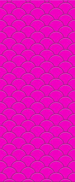 Pink Fishscales Tile Acrylic Shower Panel 2440mm x 1220mm (3mm Thick) - CladdTech