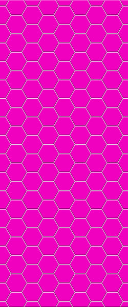 Pink Hexagon Tile Acrylic Wall Panel 2440mm x 1220mm (3mm Thick) - CladdTech