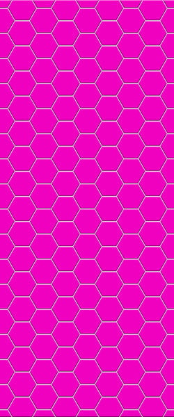 Pink Hexagon Tile Acrylic Wall Panel 2440mm x 1220mm (3mm Thick) - CladdTech