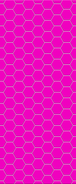 Pink Hexagon Tile Acrylic Wall Panel 2440mm x 1220mm (3mm Thick) - CladdTech