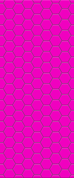 Pink Hexagon Tile Acrylic Wall Panel 2440mm x 1220mm (3mm Thick) - CladdTech