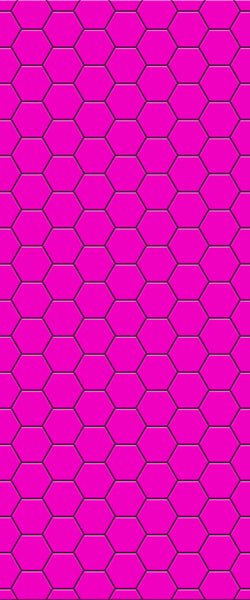 Pink Hexagon Tile Acrylic Wall Panel 2440mm x 1220mm (3mm Thick) - CladdTech