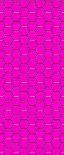 Pink Hexagon Tile Acrylic Wall Panel 2440mm x 1220mm (3mm Thick) - CladdTech