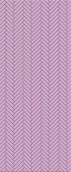 Pink Single Herringbone Tile Acrylic Shower Panel 2440mm x 1220mm ( 3mm Thick) - CladdTech