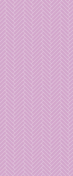 Pink Single Herringbone Tile Acrylic Shower Panel 2440mm x 1220mm ( 3mm Thick) - CladdTech