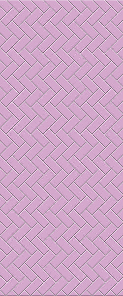 Pink Diagonal Herringbone Tile Acrylic Shower Panel 2440mm x 1220mm ( 3mm Thick) - CladdTech