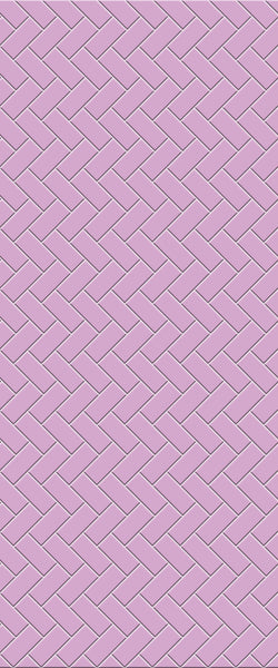 Pink Diagonal Herringbone Tile Acrylic Shower Panel 2440mm x 1220mm ( 3mm Thick) - CladdTech