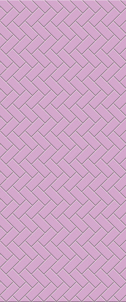 Pink Diagonal Herringbone Tile Acrylic Shower Panel 2440mm x 1220mm ( 3mm Thick) - CladdTech