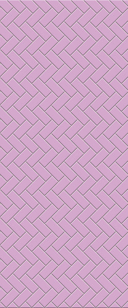 Pink Diagonal Herringbone Tile Acrylic Shower Panel 2440mm x 1220mm ( 3mm Thick) - CladdTech
