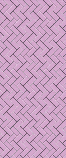 Pink Diagonal Herringbone Tile Acrylic Shower Panel 2440mm x 1220mm ( 3mm Thick) - CladdTech