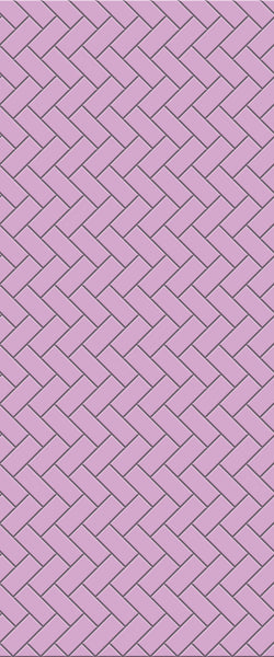 Pink Diagonal Herringbone Tile Acrylic Shower Panel 2440mm x 1220mm ( 3mm Thick) - CladdTech