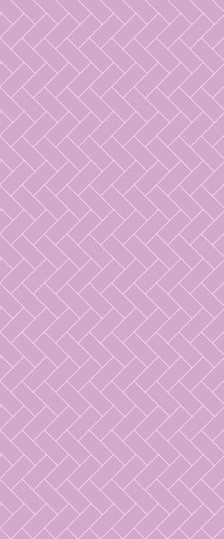 Pink Diagonal Herringbone Tile Acrylic Shower Panel 2440mm x 1220mm ( 3mm Thick) - CladdTech