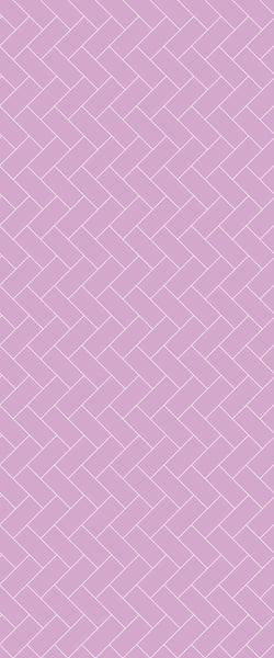 Pink Diagonal Herringbone Tile Acrylic Shower Panel 2440mm x 1220mm ( 3mm Thick) - CladdTech
