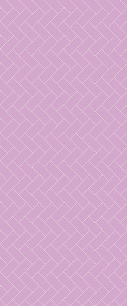Pink Diagonal Herringbone Tile Acrylic Shower Panel 2440mm x 1220mm ( 3mm Thick) - CladdTech