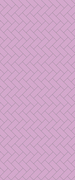 Pink Diagonal Herringbone Tile Acrylic Shower Panel 2440mm x 1220mm ( 3mm Thick) - CladdTech