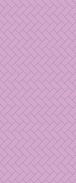 Pink Diagonal Herringbone Tile Acrylic Shower Panel 2440mm x 1220mm ( 3mm Thick) - CladdTech