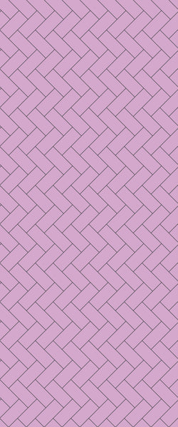 Pink Diagonal Herringbone Tile Acrylic Shower Panel 2440mm x 1220mm ( 3mm Thick) - CladdTech