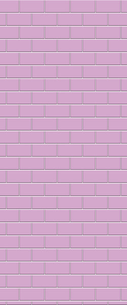 Pink Subway Tile Acrylic Shower Panel 2440mm x 1220mm ( 3mm Thick) - CladdTech