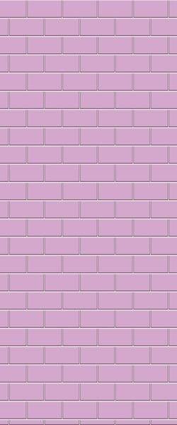 Pink Subway Tile Acrylic Shower Panel 2440mm x 1220mm ( 3mm Thick) - CladdTech