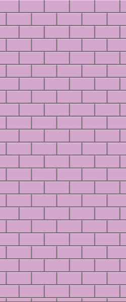 Pink Subway Tile Acrylic Shower Panel 2440mm x 1220mm ( 3mm Thick) - CladdTech