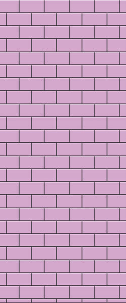 Pink Subway Tile Acrylic Shower Panel 2440mm x 1220mm ( 3mm Thick) - CladdTech