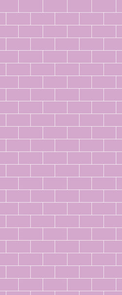 Pink Subway Tile Acrylic Shower Panel 2440mm x 1220mm ( 3mm Thick) - CladdTech