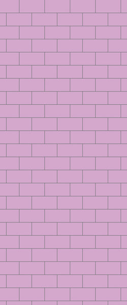 Pink Subway Tile Acrylic Shower Panel 2440mm x 1220mm ( 3mm Thick) - CladdTech